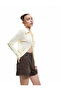 Normal Waist Cotton Pocket Detailed Fringed Leg Mini Jean Shorts - 2