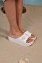 Women's White Flower Buckle High Sole Eva Slippers 5cm Byndcm01 - 3