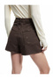 Normal Waist Cotton Pocket Detailed Fringed Leg Mini Jean Shorts - 3