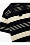 Striped Short Sleeve Regular Fit Polo Neck Knitwear T-Shirt - 5