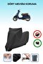 Black, Vespa Primavera 150, Motorcycle Tarpaulin, Lock Compatible, Rear Bag Incompatible