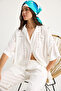Women's White Lace Striped Woven Shirt 1188 60283346 - 2
