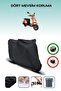 Black -Kuba Blueberry- Motorcycle Tarpaulin, Rear Bag Compatible, Lock Incompatible