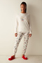 Best Gift Soft Sweatshirt Pink Pajama Top