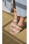 Melinta Thick Heeled Buckle Women's Slippers - 5