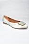 P726776304 Beige Satin Fabric Women's Ballerinas - 5