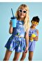 Girl's Top and Bottom Set Blue 3286 - 2