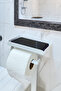 3 in 1 Bathroom Set – Toilet Roll Holder, Dustbin and Toilet Brush Set - 3