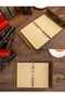 مجموعة هدايا من MR Leather Kraft Paper Compass Design Notebook وقلم مجموعة هدايا بتصميم خاص - 2