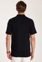 Men's Slim Fit Slim Fit 100% Cotton Zippered Black Polo Neck T-Shirt - 5