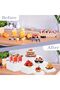 6pcs Acrylic Risers For Display,white Acrylic Cube Box Dessert Display Stand With Hollow Bottoms - 4