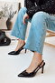 Mind Pointed Toe V Low-Cut Back Open Stiletto Evening Dress Heeled Women's Shoes - 2
