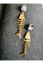 Fish Bone Zra Brand Model Steel Earrings - 7