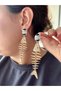 Fish Bone Zra Brand Model Steel Earrings - 2