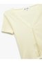 Lace Detailed Short Sleeve V-Neck T-Shirt - 5