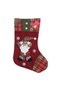 Gift stocking, Evolium, with Patterned , red, size 20x30 cm, textile, interior