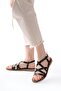 205-017 Black Orthopedic Genuine Leather Women's Sandals - 2