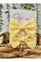 Yellow Transparent Tulle Double Combination Bow Buckle, Handmade Buckle, Girl's Buckle, Lace Buckle Gift - 4