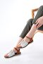 205-029 White Orthopedic Genuine Leather Women's Sandals