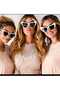 Hearted Bride Bridesmaid Bride Sunglasses Set of 5 White Wedding Engagement Bride Kina after Birthday Party - 4