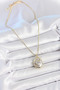 316L Steel Gold Color Chain Zircon Stone Phoenix Embroidered Open Model Women's Necklace - 3