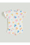 Lcw Kids Ecru Heart Printed Girls Blouse and Shorts 2-Pack - 4