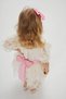 Girl's Waist Tie Guipure Dress - 4