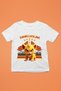 Baby Lion Fan Pattern Printed Children's Black and White Tshirt - 2