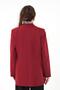 Bordo Çift Düğmeli Blazer Ceket - 5