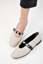 Beige-Black Women's Ballerinas 20485 - 2