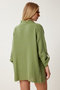 Women's Khaki Fringed Seasonal Muslin Jacket Sa00037 - 5