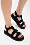 Black Suede Women's Sandals 20614 - 3