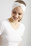White, Boutique Design Women's Bandana Hair Band, Extra Soft, Flexible, Natural, Combed Cotton - 2