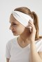 White, Boutique Design Women's Bandana Hair Band, Extra Soft, Flexible, Natural, Combed Cotton - 3