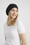 Women's Black, Rope Detailed Special Design 4 Season Hat Beret Buff - Ultra Soft Natural Combed Cotton Fabric - 8