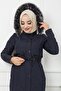 Water Prof Dark Blue Fur Lined Winter Oversize Seasonal Coat & Coat - 3