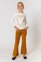 Girl's Wide Leg Mustard Velvet Trousers