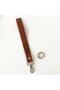 Real Leather Wrist Strap (22 CM) 2cm Spring Ring - Crazy Orange Color / Silver Accessory - 2