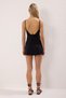 Black V-Neck Covered Skirt Swimsuit Tbess25Ma00132 - 5