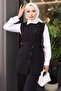 Belted Vest Trousers Suit Black 19250 - 2