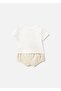 Baby T-Shirt Shorts Set Beige 1259 - 2