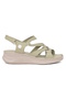 D25Ys-2265 Apple Green Skin Leather Comfort Women's Sandals - 2