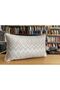 Imported Silk Velvet Chevron Cream Throw Pillow Cover 50x30cm (DOUBLE SIDED PATTERN) - 7