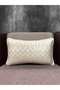 Imported Silk Velvet Chevron Cream Throw Pillow Cover 50x30cm (DOUBLE SIDED PATTERN)