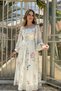 Yulia Floral and Corset Detail Chiffon Cream Dress