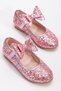 Very Stylish and Very Comfortable Insole Orthopedic Children's Daily Glittery Bow Tie Ballerinas