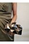 Women's Evening Dress Metal Black Chain Wedding Night Party Bag - 3