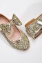 Very Stylish and Very Comfortable Insole Orthopedic Children's Daily Glittery Bow Tie Ballerinas - 5