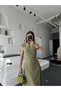 Brand Equivalent Summer Wide Midi Skirt Waist Fitted Long Slit Detail Wadded Pinterest Model Dress - 3