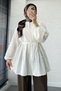 Rib Detailed Voile Tunic -White - 6